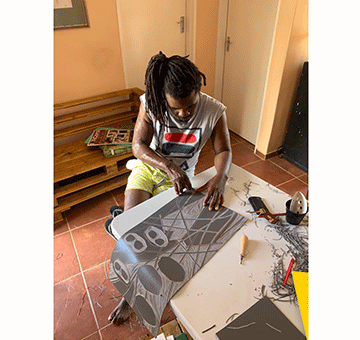 actofel ilovu carving linoprint 2 start art gallery Onlooker: a solo exhibition by Actofel Ilovu