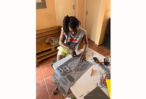 actofel ilovu carving linoprint 2 start art gallery Onlooker: a solo exhibition by Actofel Ilovu