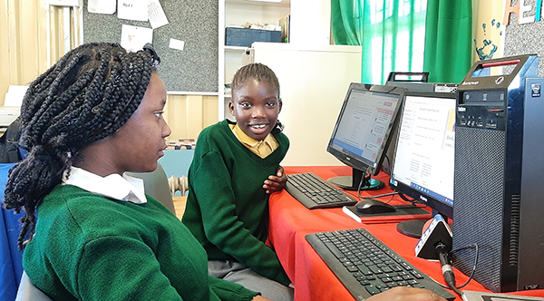 computers Festus Gonteb primary receives 18 computers