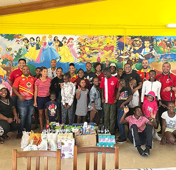 donation jpg Unam rugby club donates to Dagbreek School