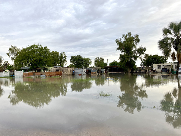 flooded Food vouchers for flood victims