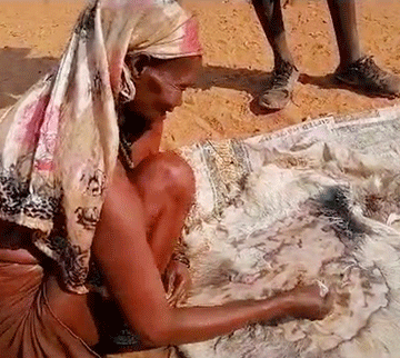 hunger 1 Destitute Ovatjimba forced to eat goat skin