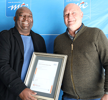 MTC now  fully-ISO certified  …first in SADC to attain six ISO  standards at the same time