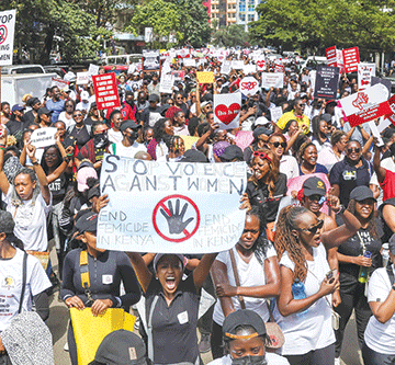 kenya Hundreds march against gender violence in Kenya