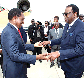 lusaka geingob Hichilema delivers on Geingob, Nujoma promise