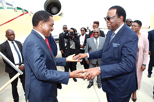 lusaka geingob Hichilema delivers on Geingob, Nujoma promise