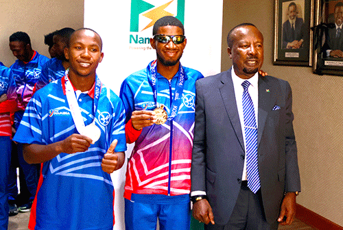 nampower 2 NamPower reaffirms support for disability sport … hands over a N$500 000 cheque