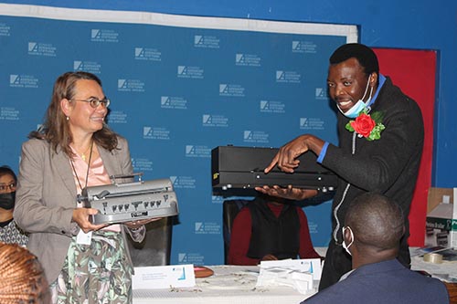 nfvi KAS gives Braille equipment to NFVI