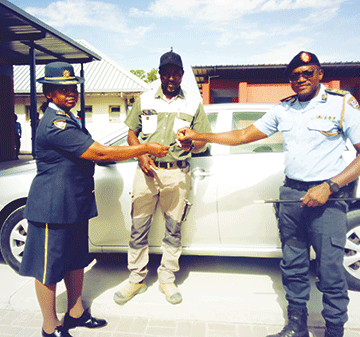 police 1 Oshana commander avails his car to fight crime
