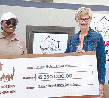 rossing donates n 350 000 to baby haven Rössings ge N$350 000 marisisa ǀgôaron !khaiba ge ǀkhae