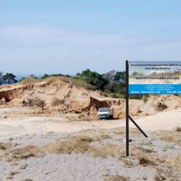 sand mining Efano ta li ulike omina yomavi lya hanagulwa po kuwalye
