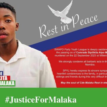 spyl SPYL condemns killing of Malaka at Rundu