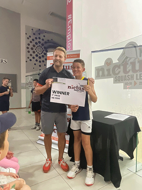 squash Nictus kids squash league champs crowned