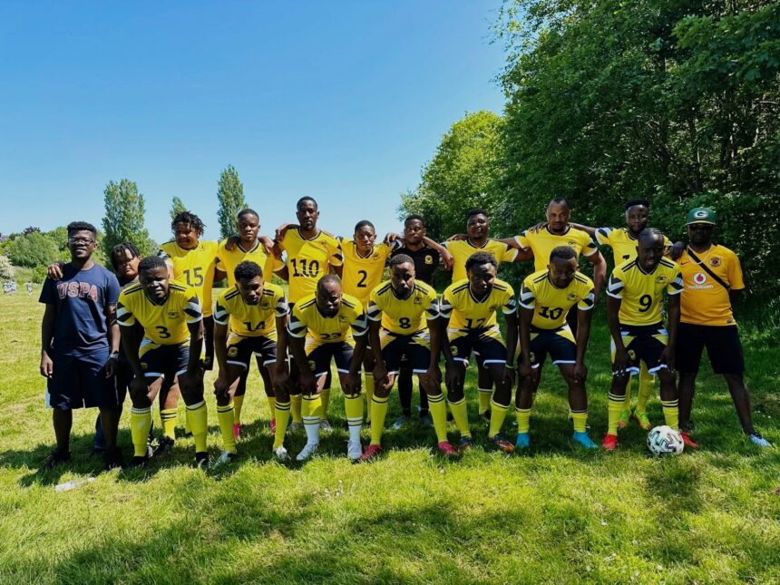 team 1 Namibian Sheriff rides on the crest of the UK waves…pitchside with Ronnie ‘Jaly’ Kamaundju