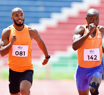 twin runners jpg Team Namibia eye medals at African Championships