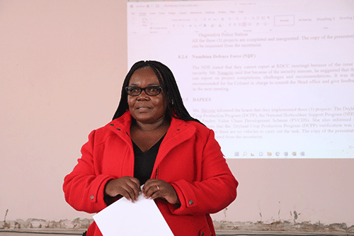 uuvudhiya Oshana takes stock of development