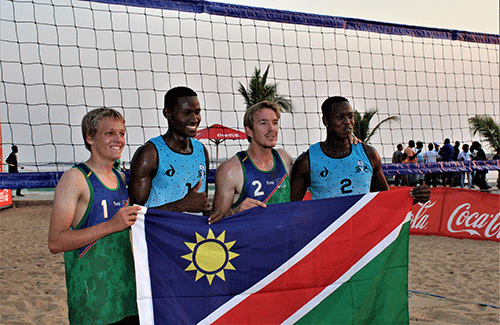 volleyball jpg 2 Beach volleyball win silver in Zambia