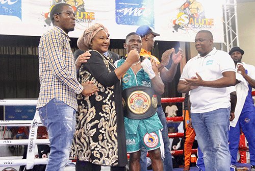 Nghutenanye: I am ready  to take on the big guns…as he successfully defends title