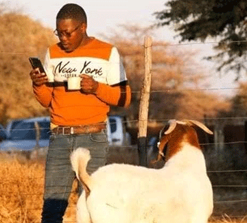 young farmer Sharing farming information is imperative