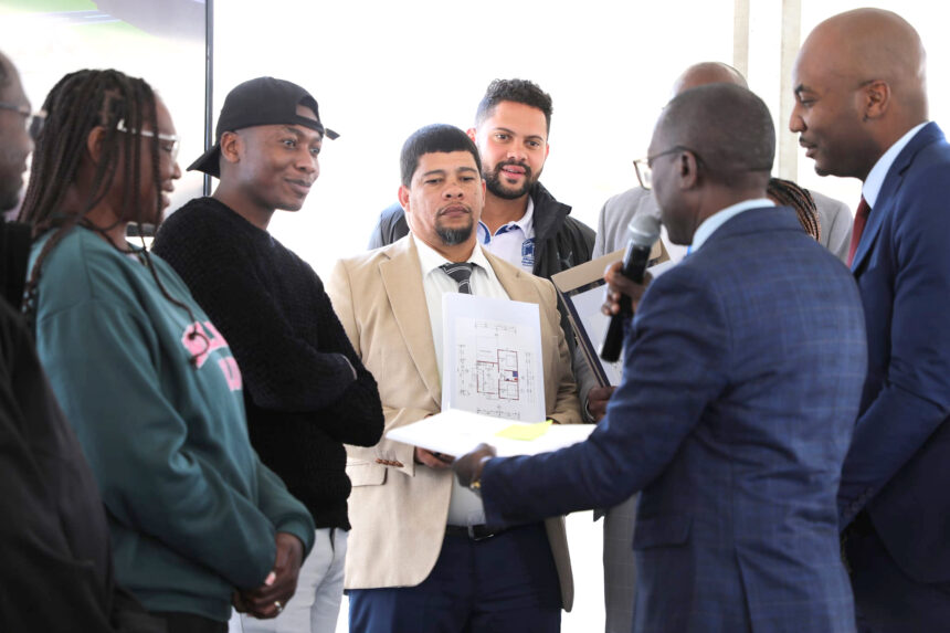 Houses jpg Civil servants receive 28 Goreangab houses