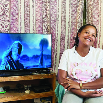 KAribib electricty Karibib switches on Harambee location’s lights