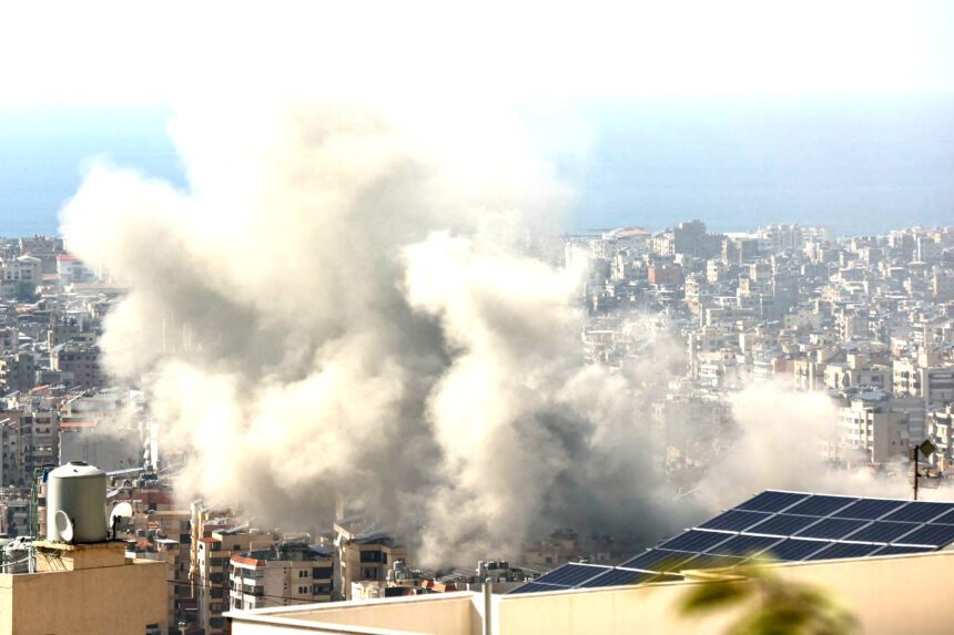 LEBANON-ISRAEL-PALESTINIAN-CONFLICT Israel’s Beirut strikes cause severe damage