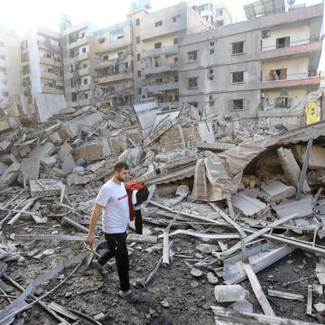 LEBANON-ISRAEL-PALESTINIAN-CONFLICT Intense Israeli bombing rocks Beirut