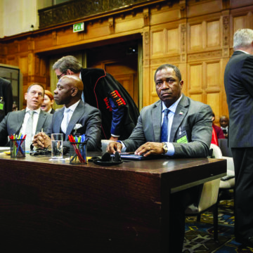 NETHERLANDS-EGUINEA-GABON-JUSTICE-TRIAL-POLITICS-ENERGY-ICJ Gabon claims oil-rich islands in clash with E.Guinea