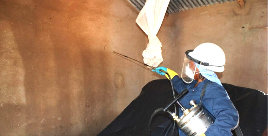 Malaria 1 (002) Malaria spraying in progress at Oshakati